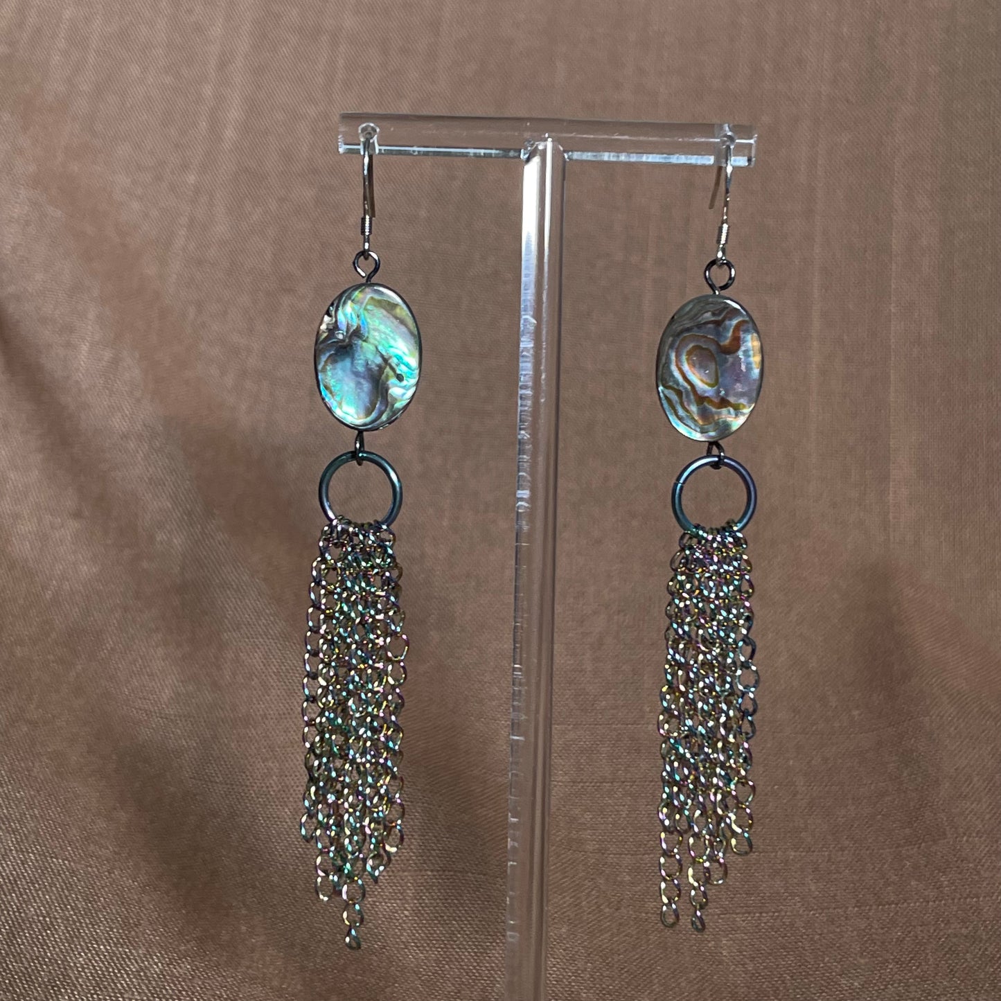 Oil drip earrings