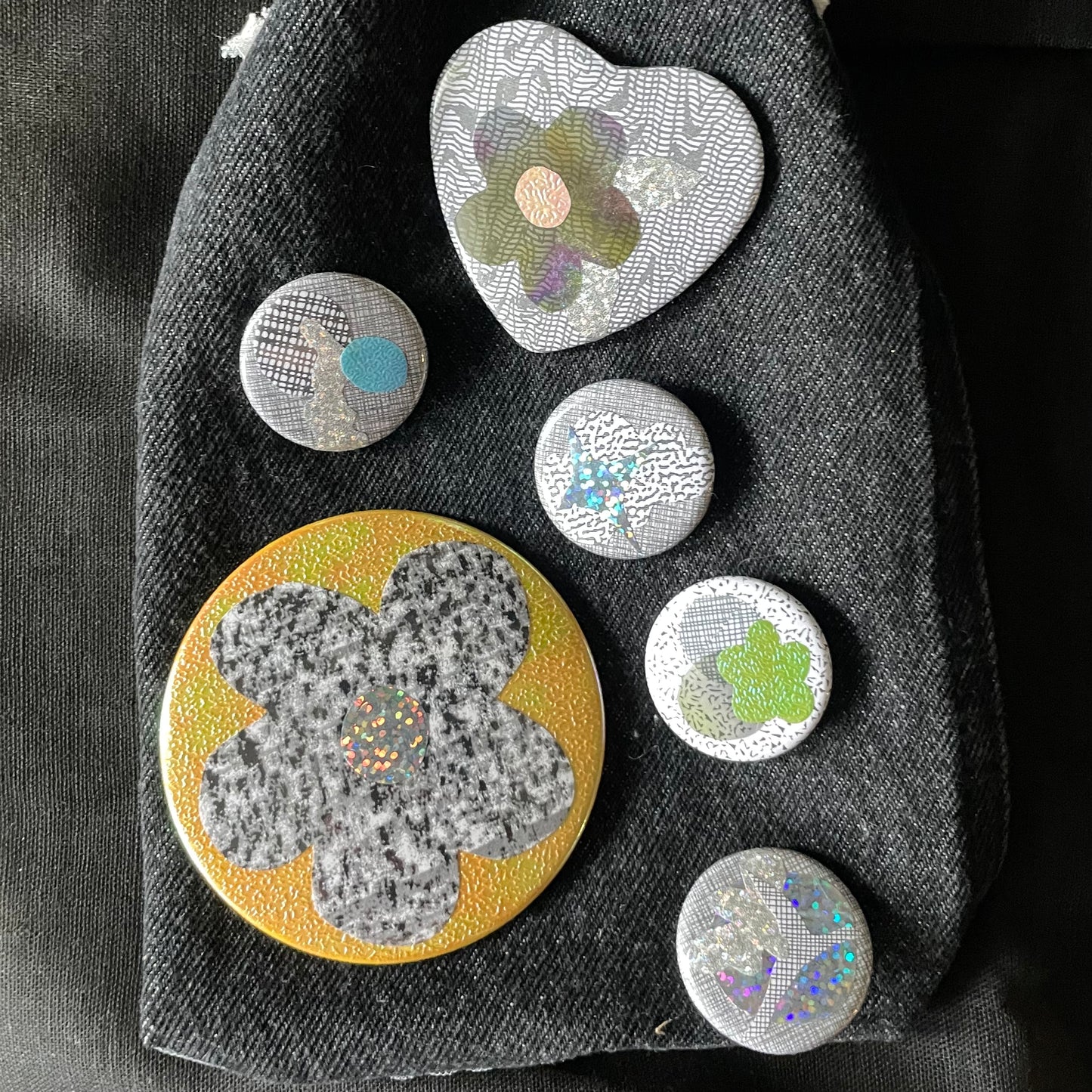 sparkle collage pin pack 3