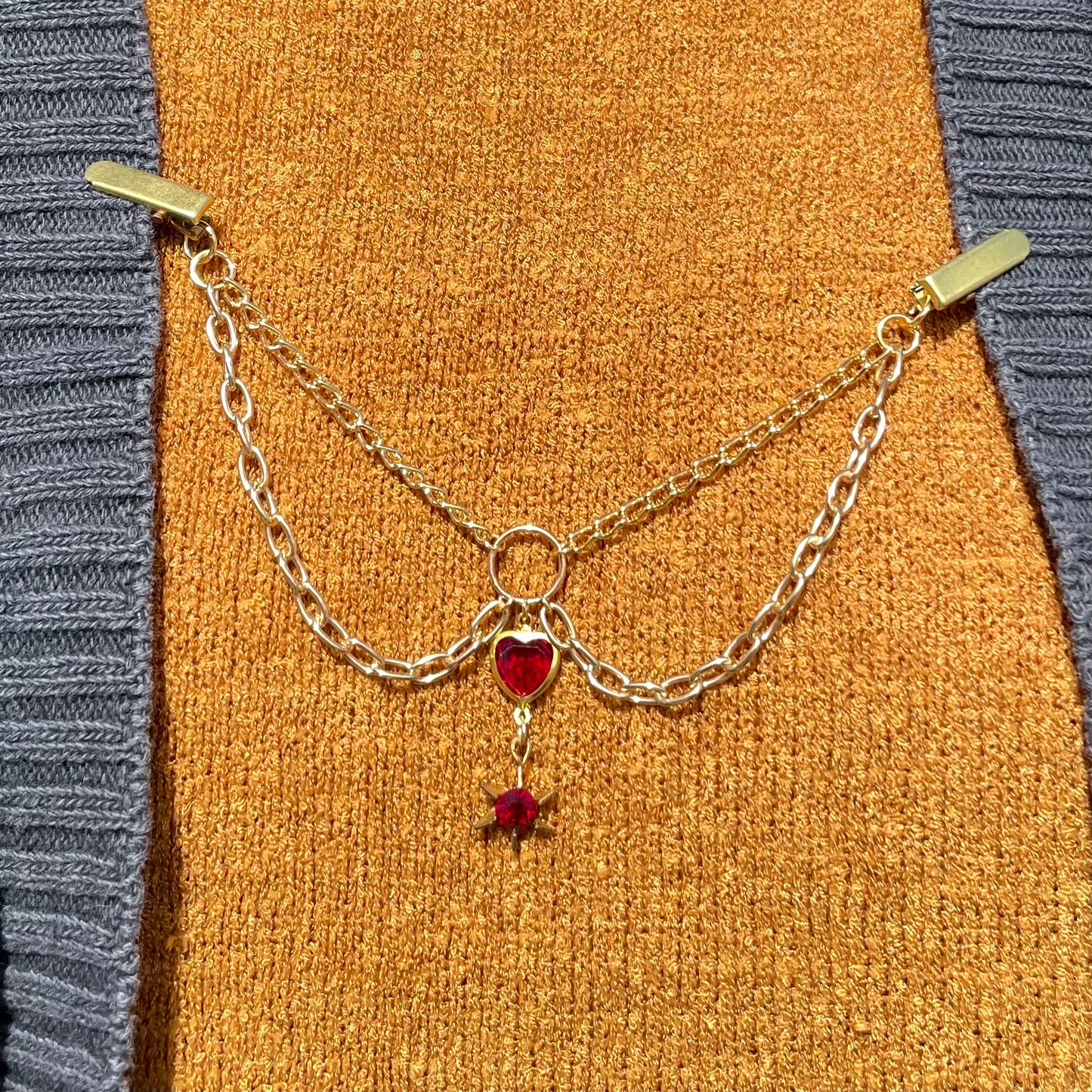 sacred heart collar chain