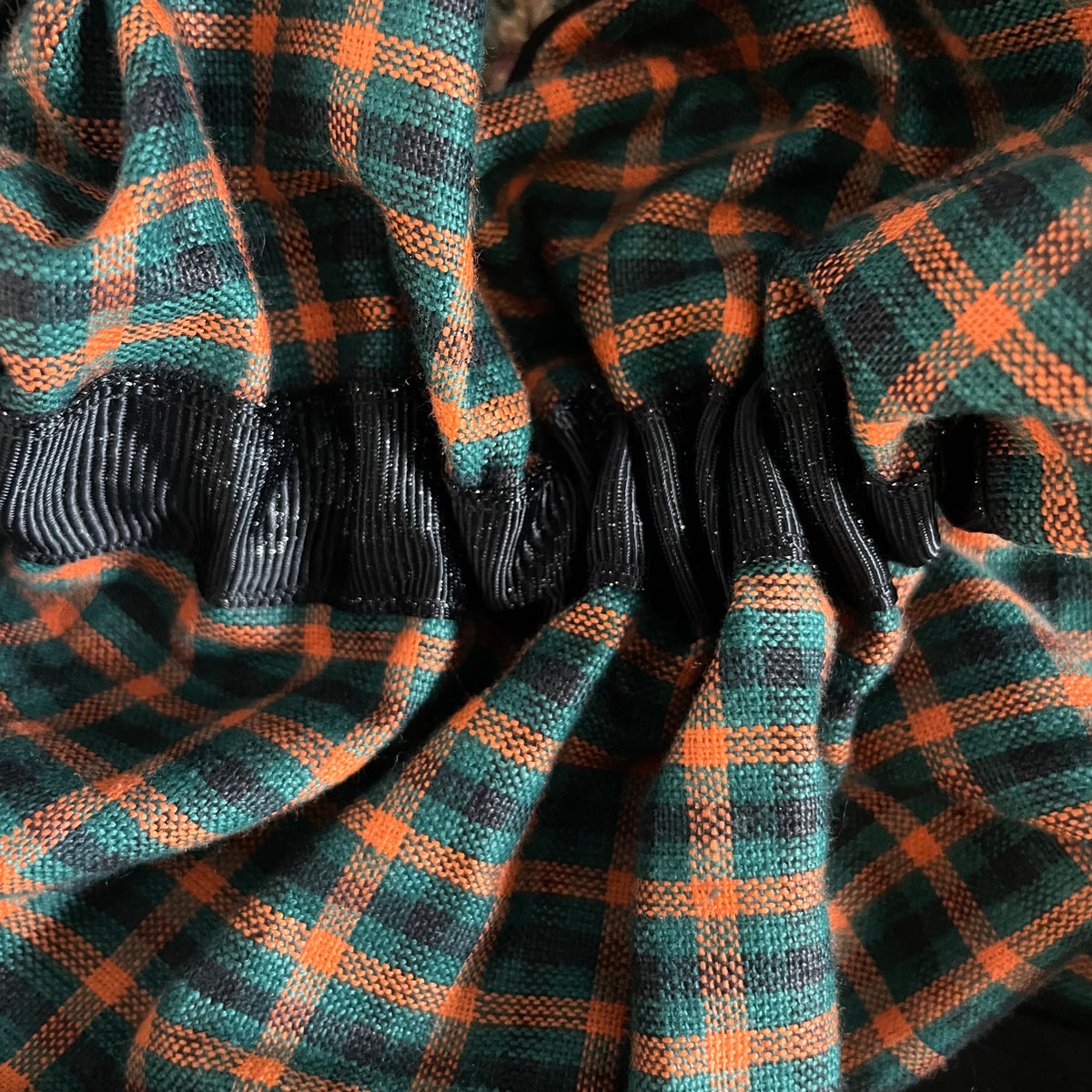 Plaid Ruffle Collar