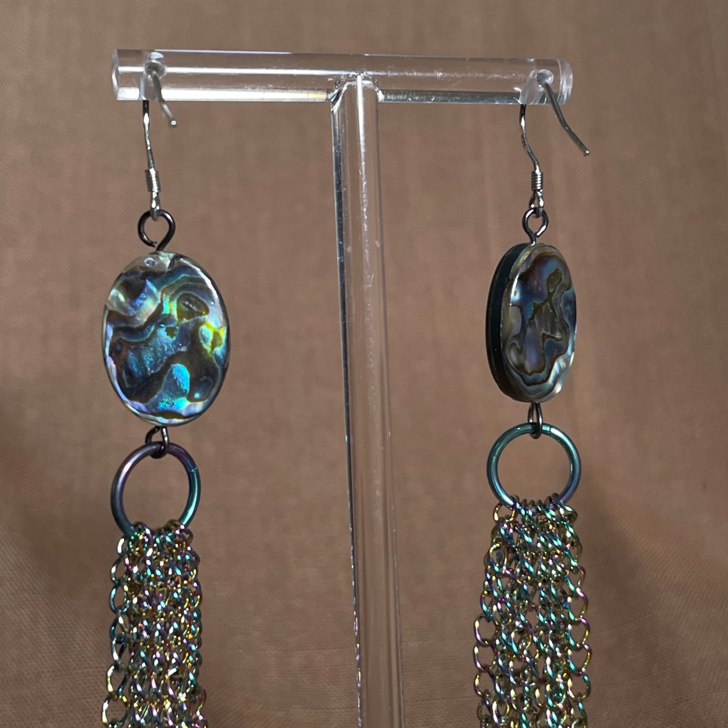 Oil drip earrings