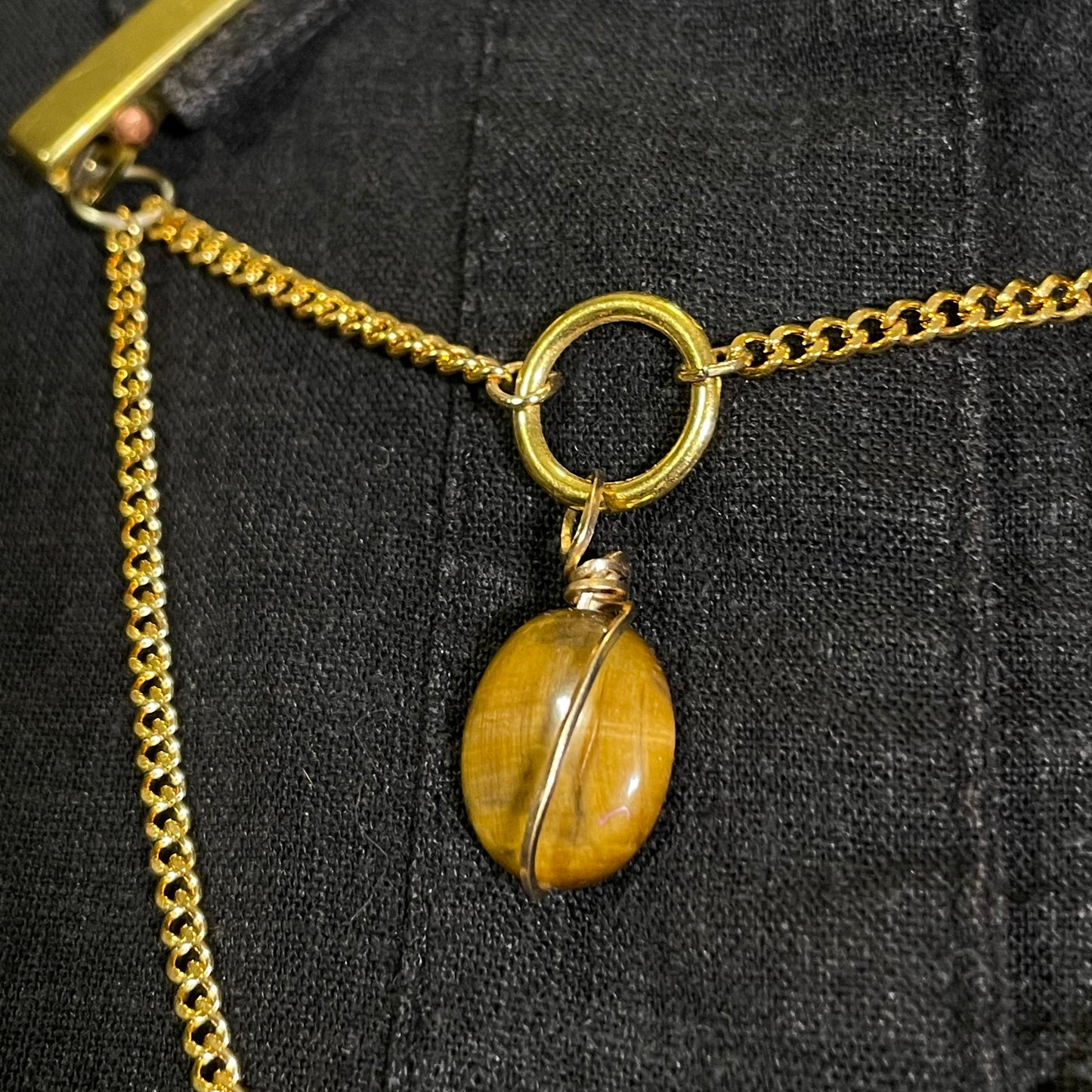 tigerseye collar chain