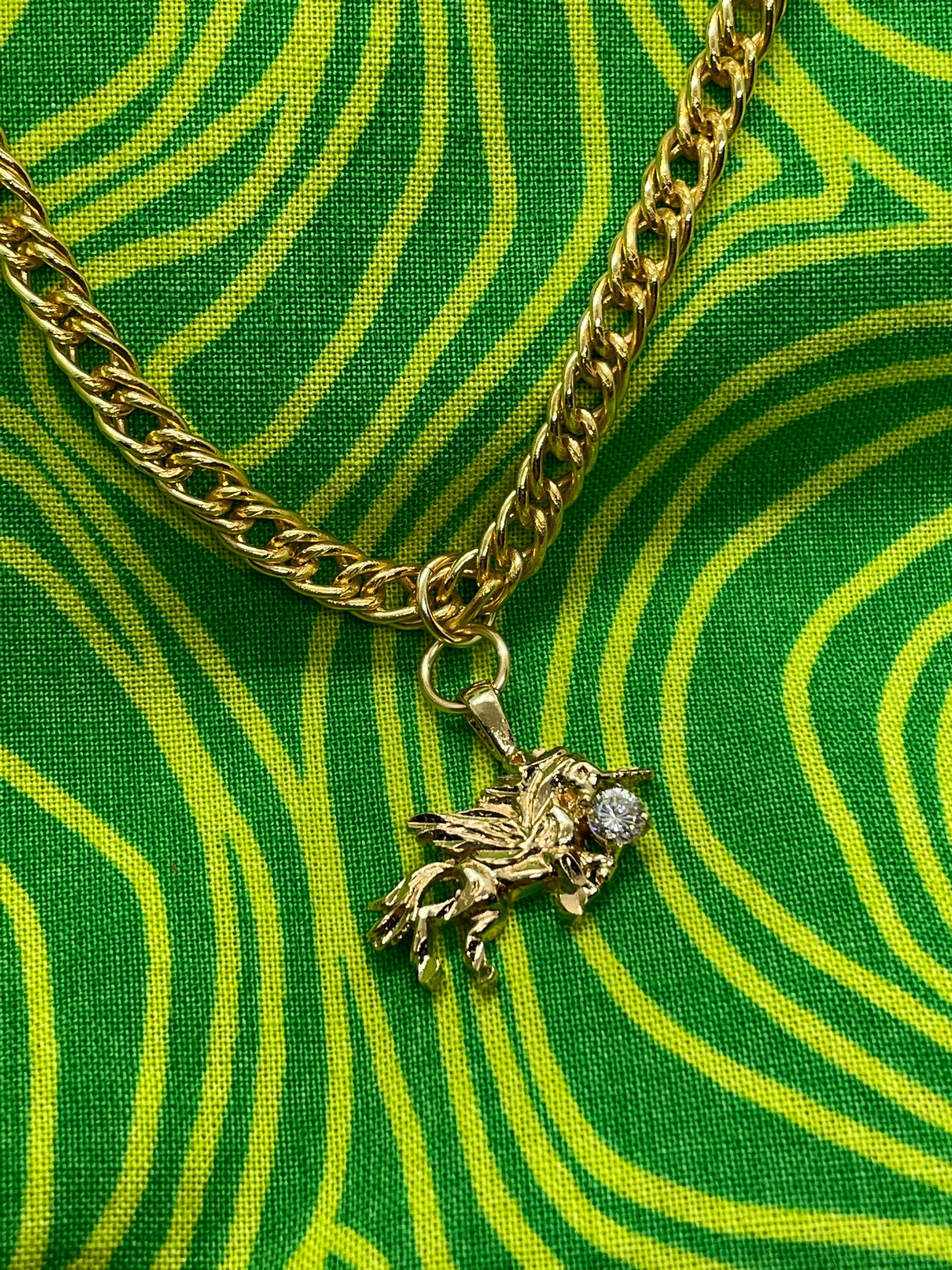 unicorn charm collar chain