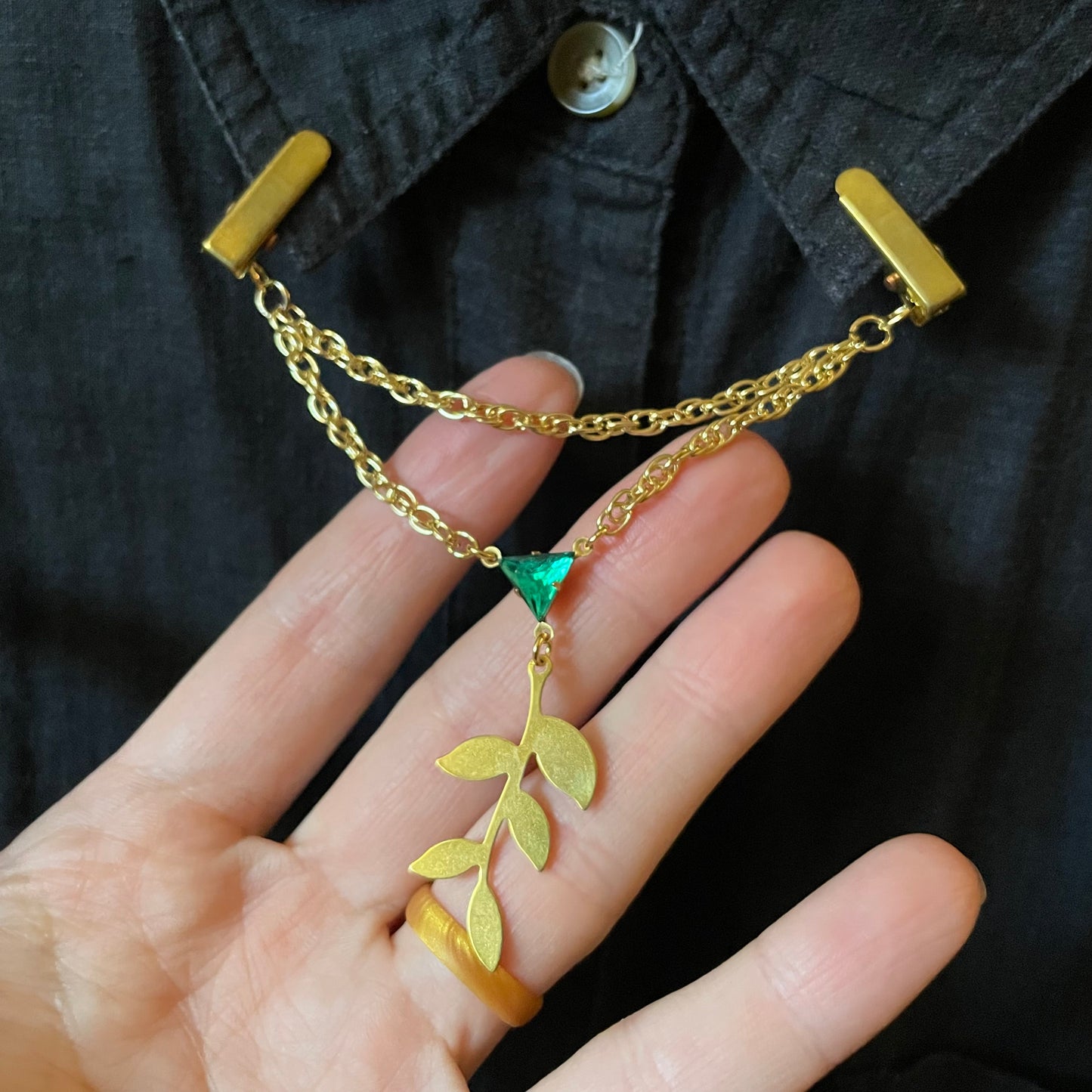 Green botanist clip chain