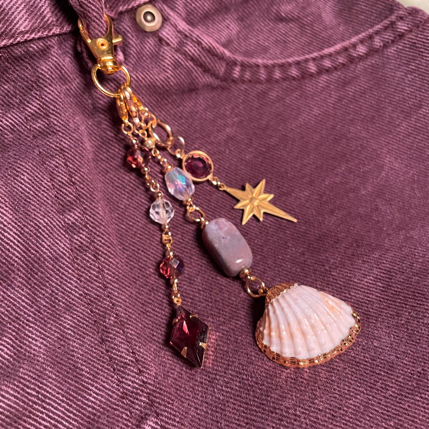 violet starlight bag charm