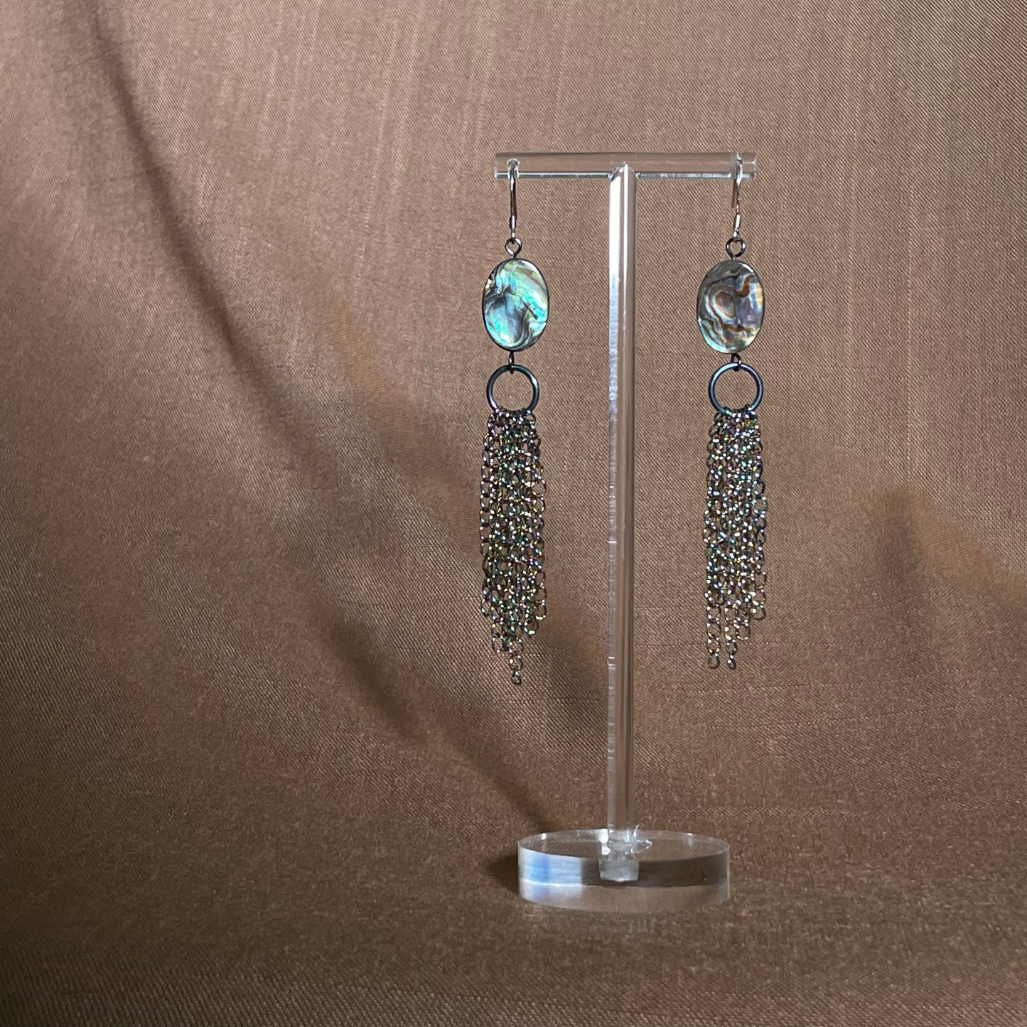 Oil drip earrings