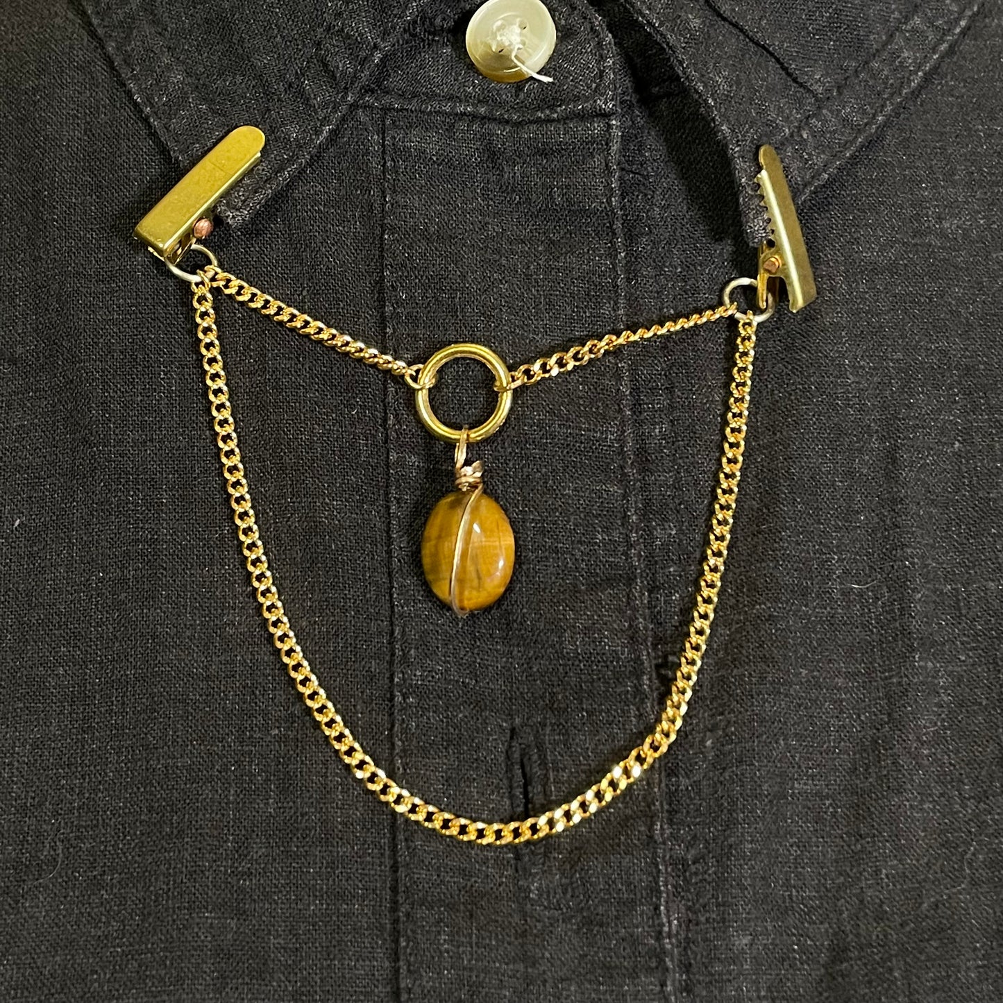 tigerseye collar chain