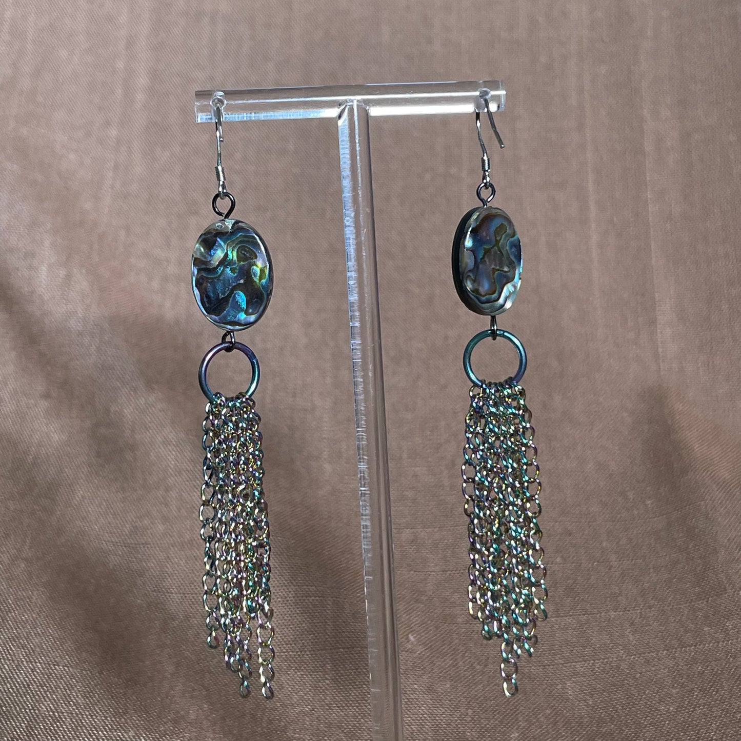 Oil drip earrings