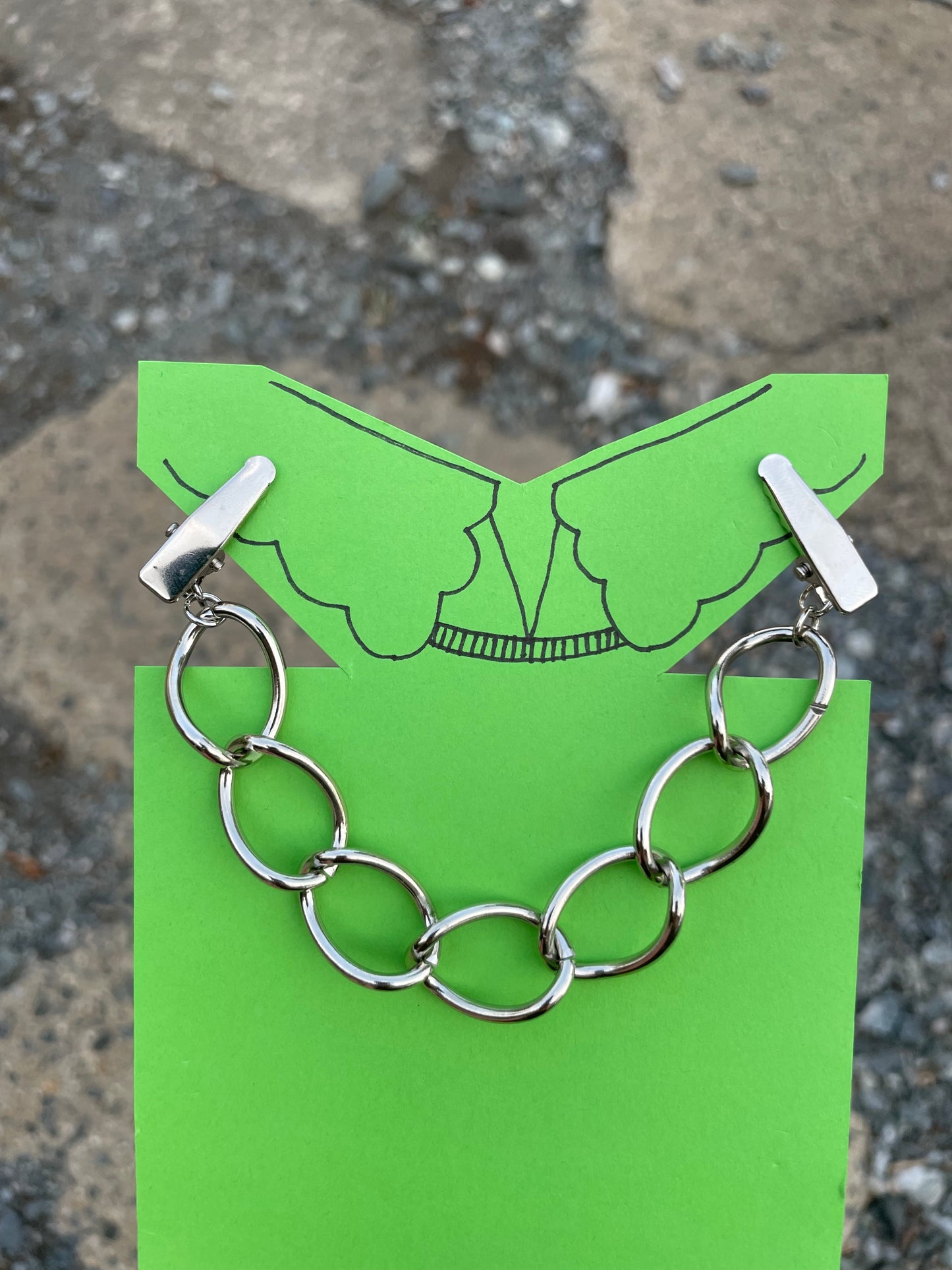 large links silver clip chain