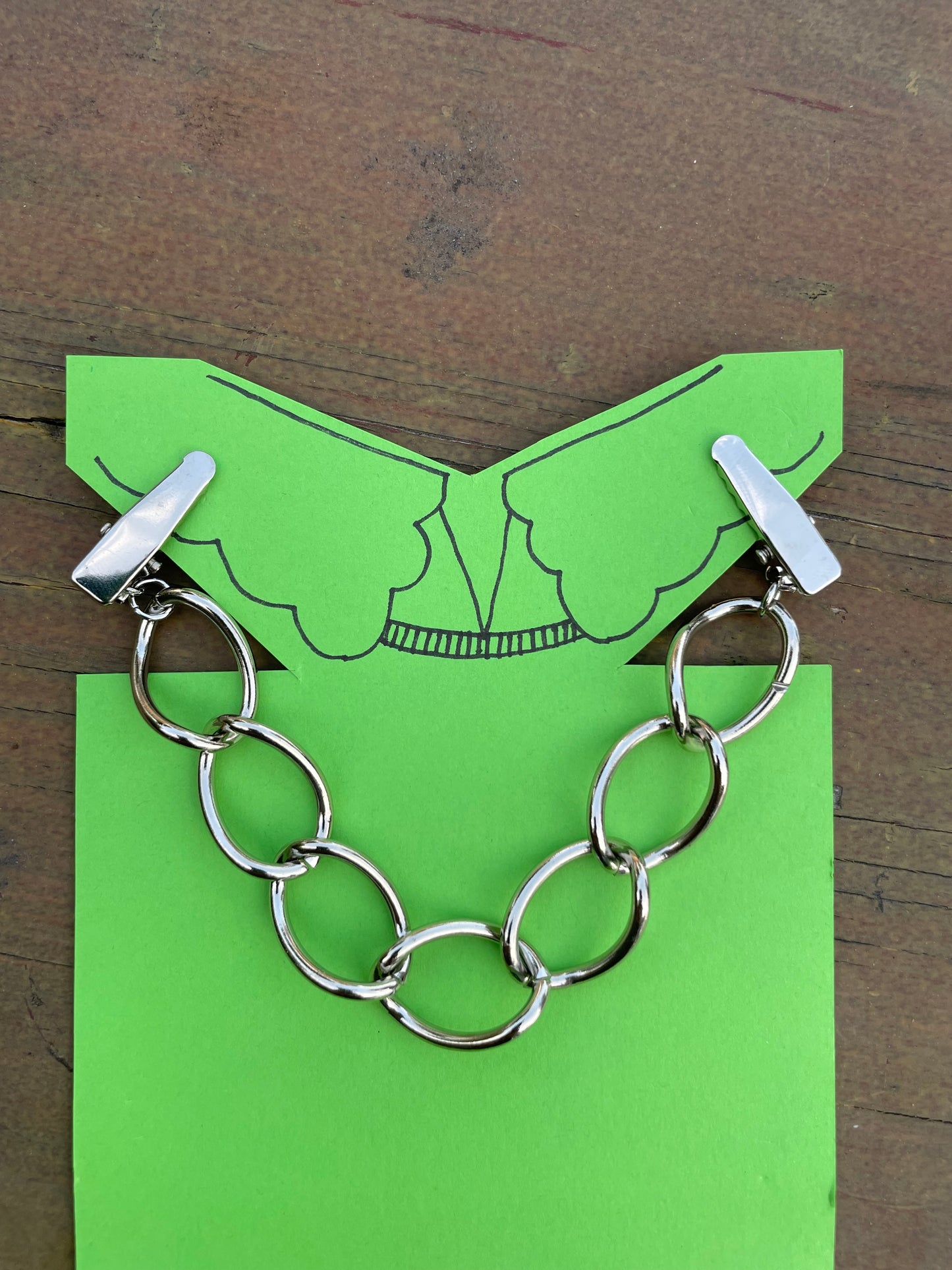 large links silver clip chain