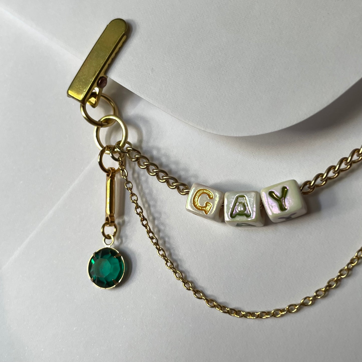 ~*GAY*~ collar chain - gold