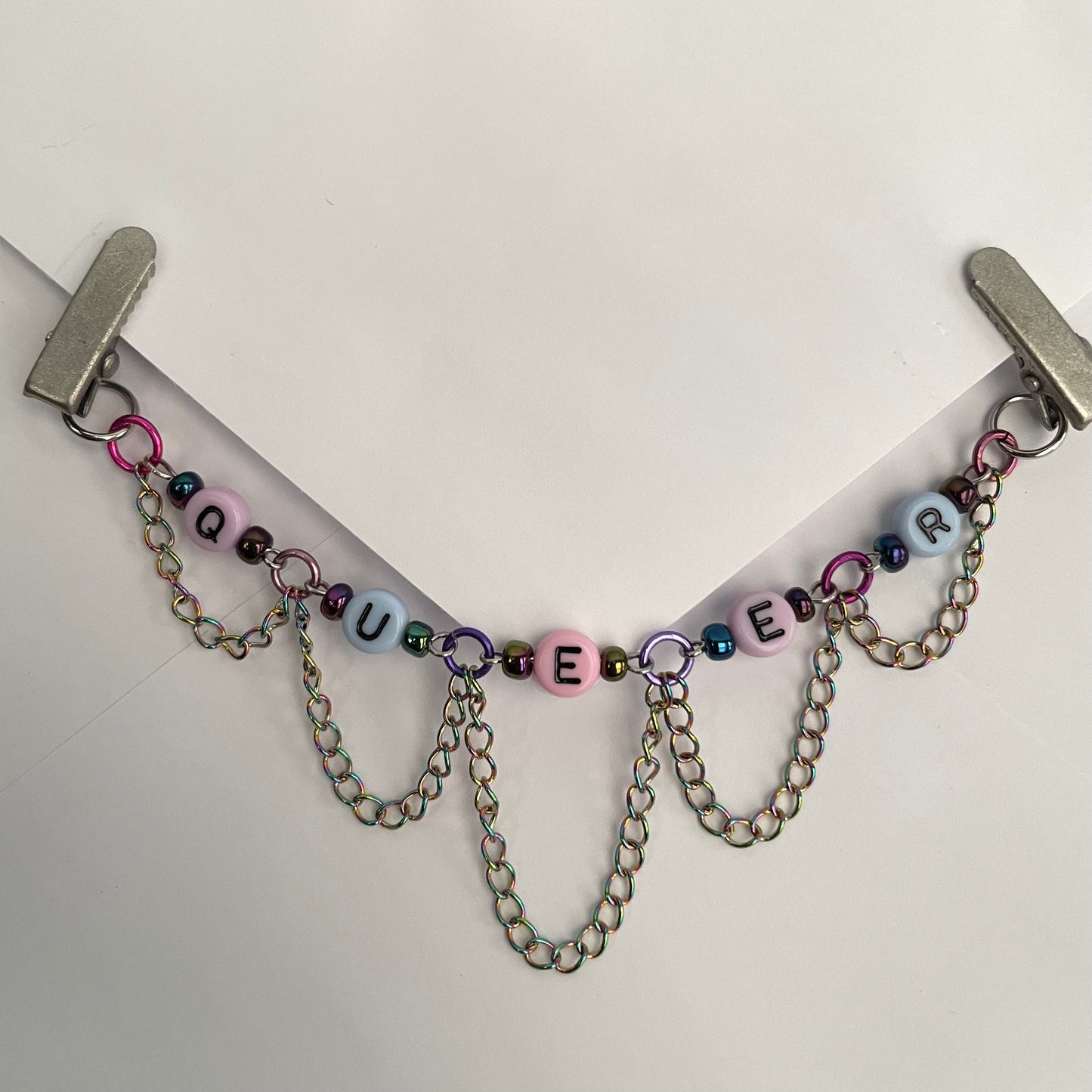 ~*Queer*~ collar chain - oil slick