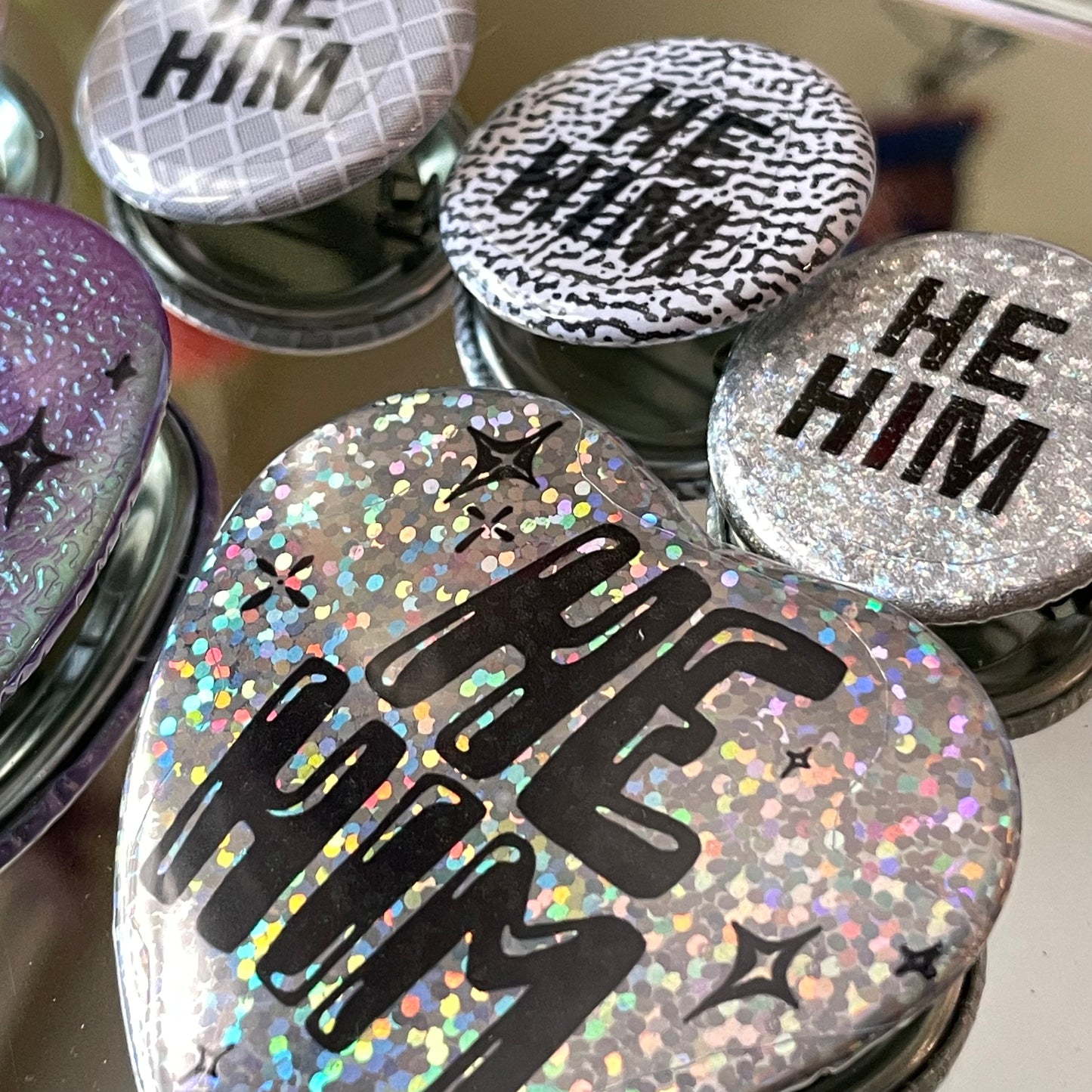 he/him pronoun pin pack