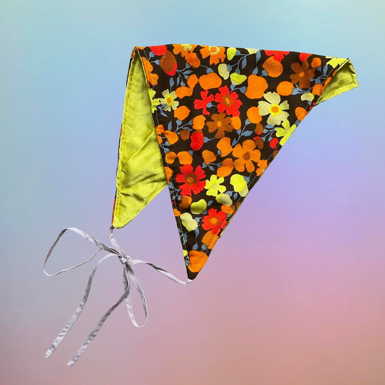 floral triangle headscarf bandana