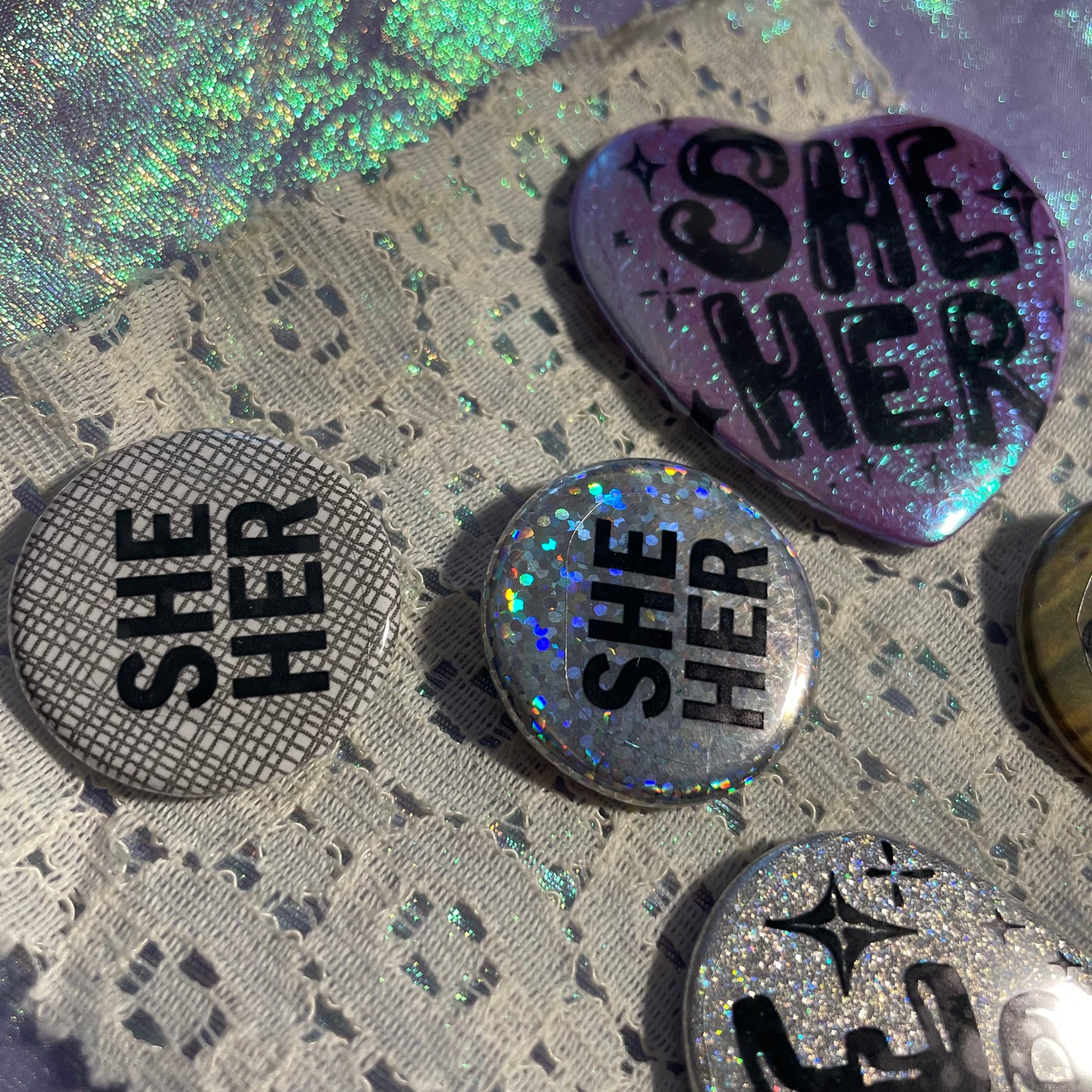 she/her pronoun pin pack