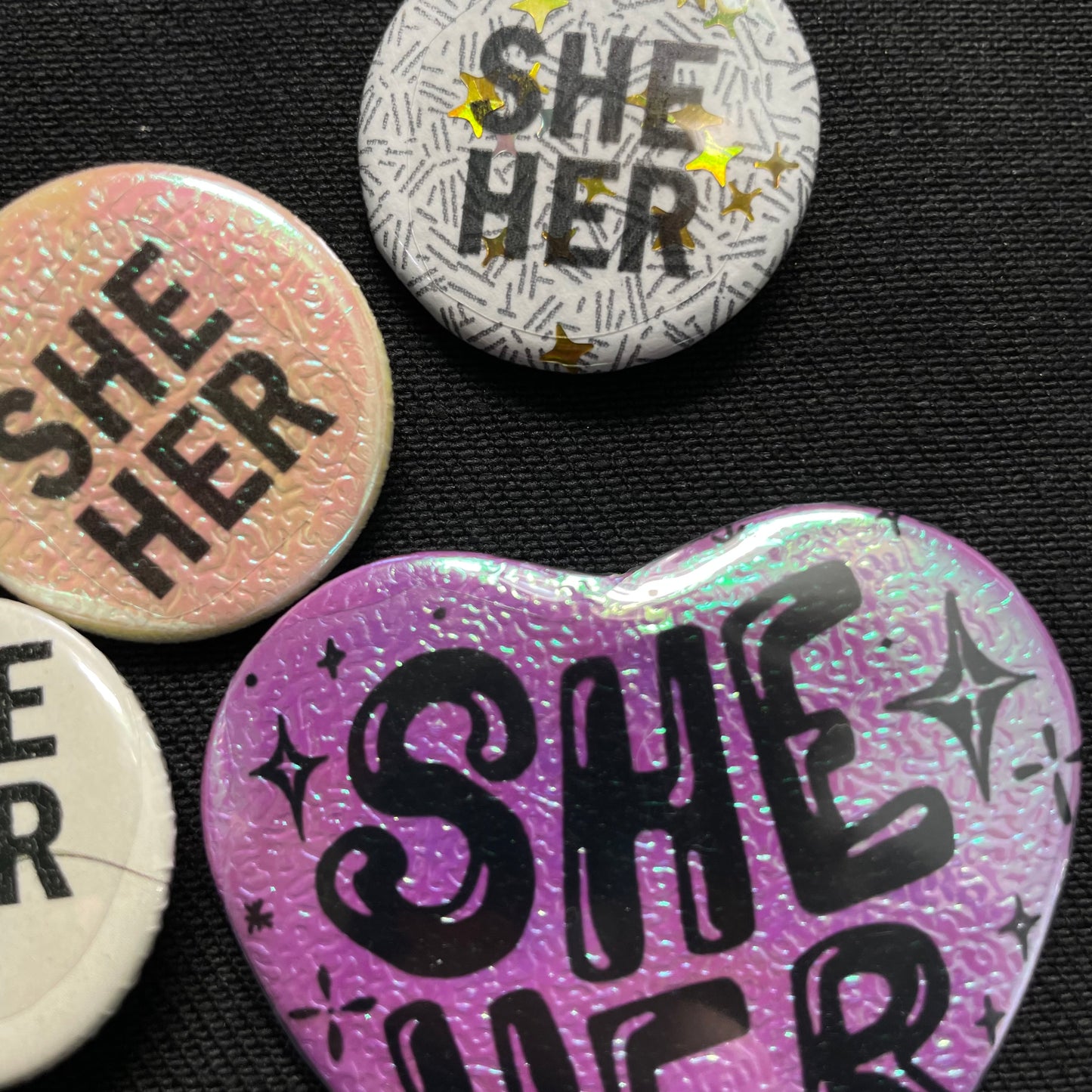 she/her pronoun pin pack