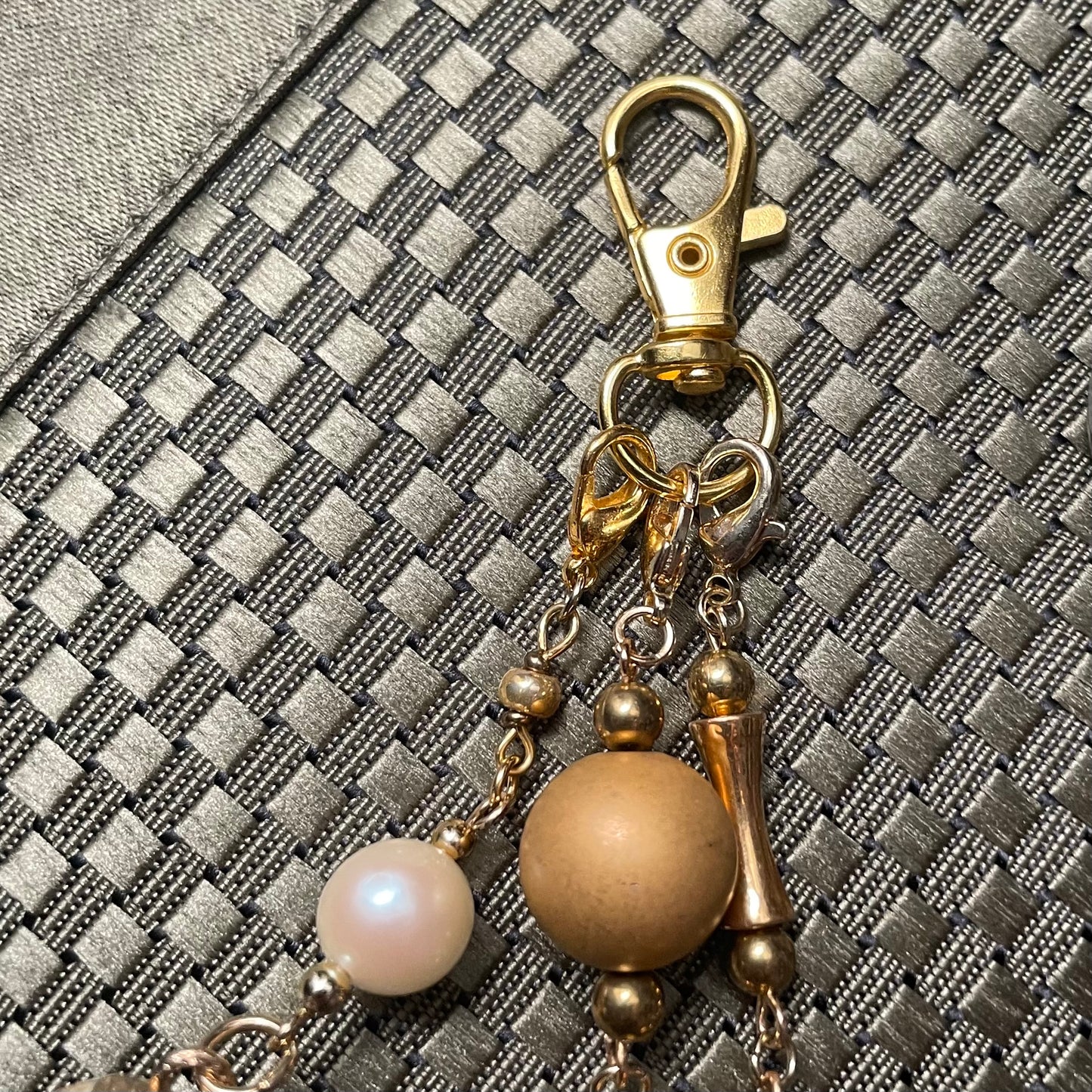 Gold shell bag charm