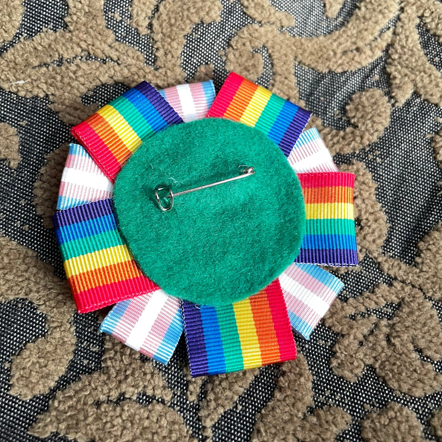 They/Them Rosette Heart Pin