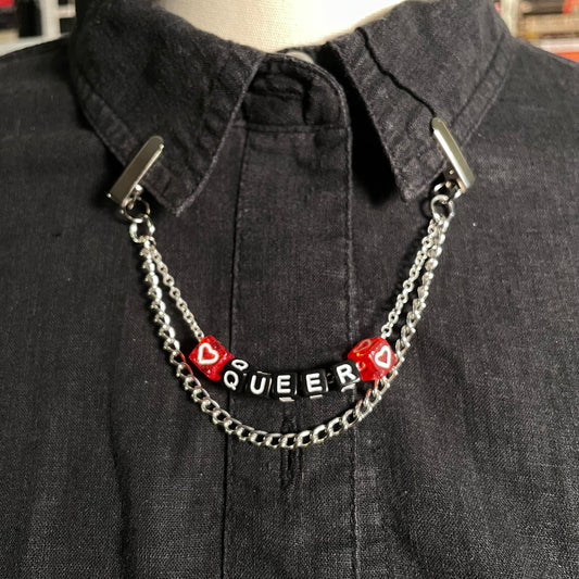 ~*queer*~ collar chain - silver