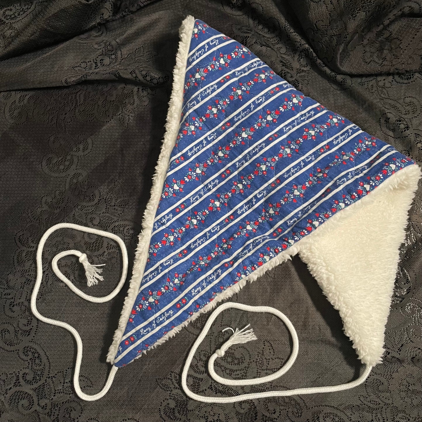 Cozy quilted triangle scarf