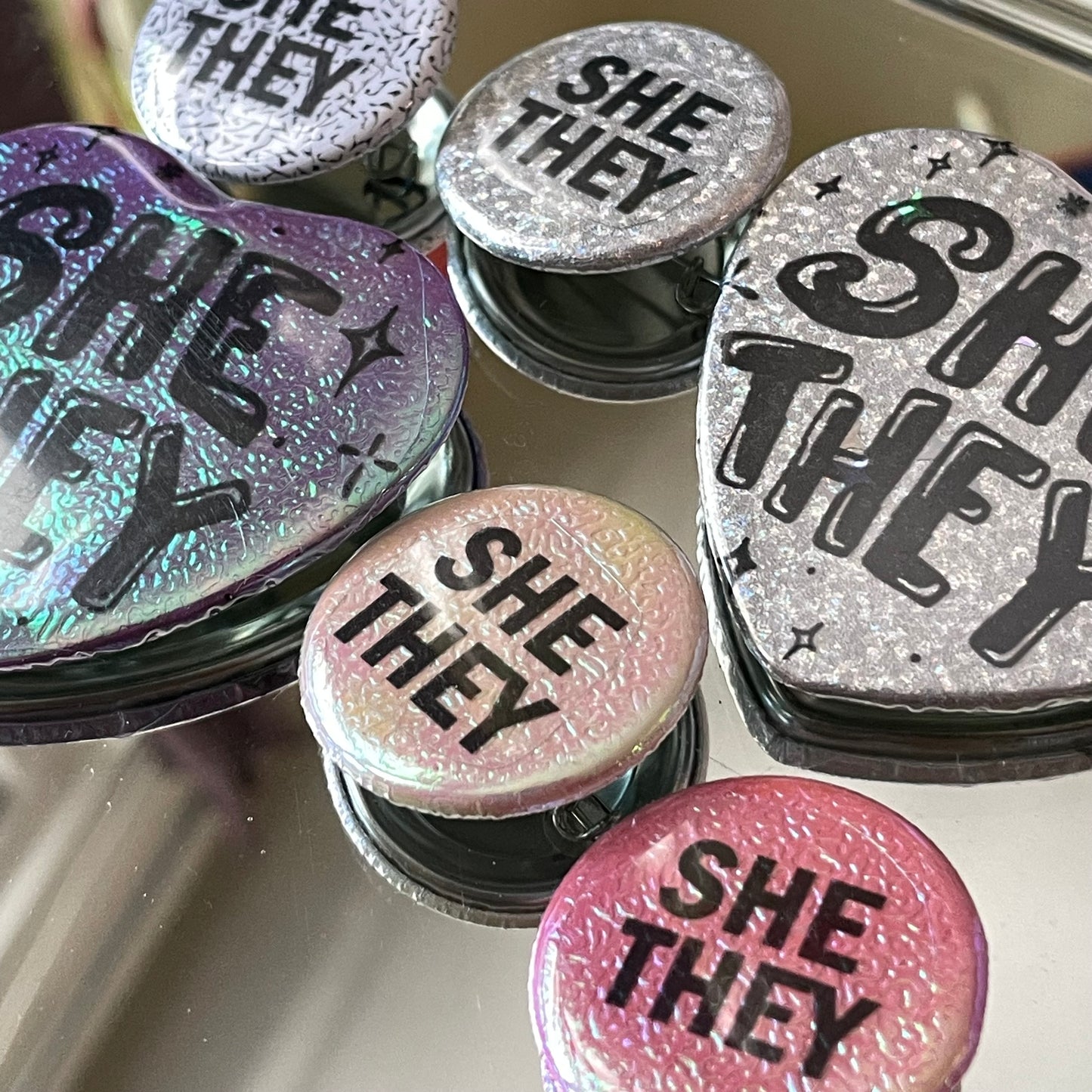 she/they pronoun pin pack