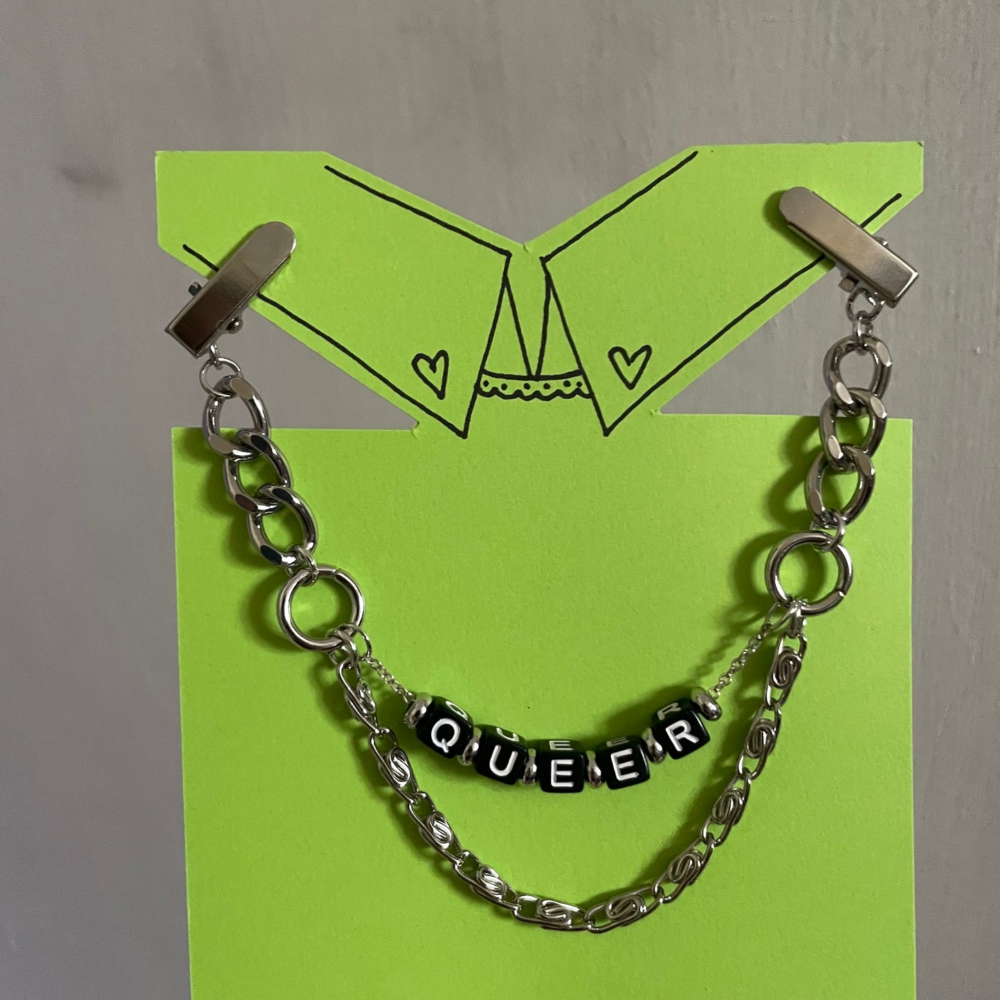 Queer Clip Chain - silver tone