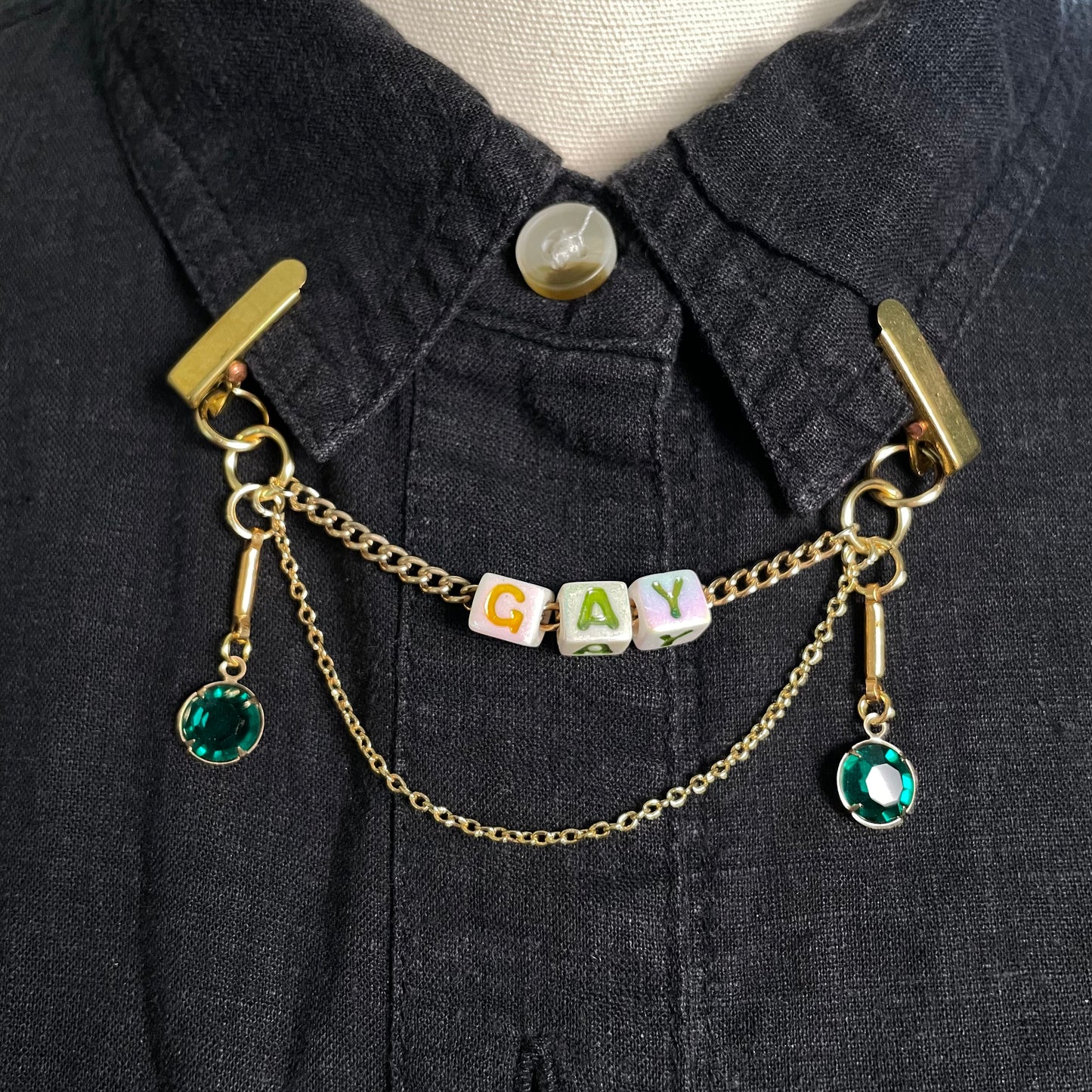 ~*GAY*~ collar chain - gold