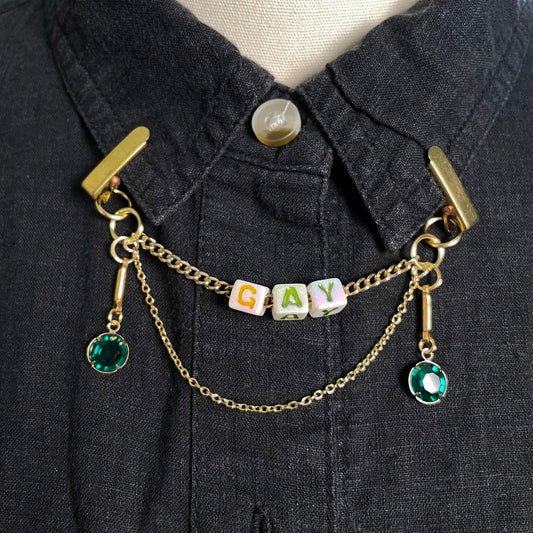 ~*GAY*~ collar chain - gold