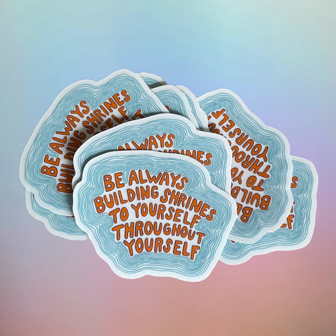 building shrines affirmation sticker