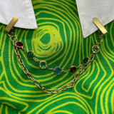 Faceted collar chain