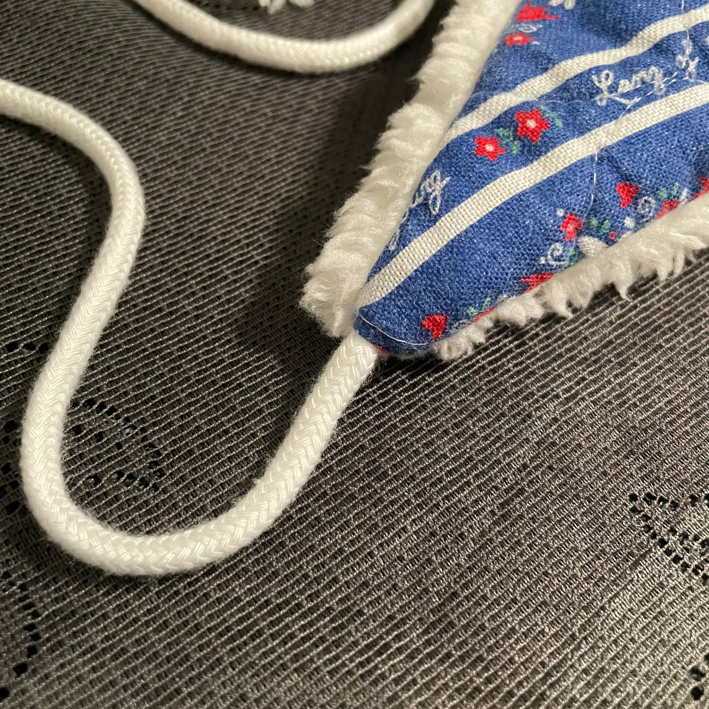 Cozy quilted triangle scarf