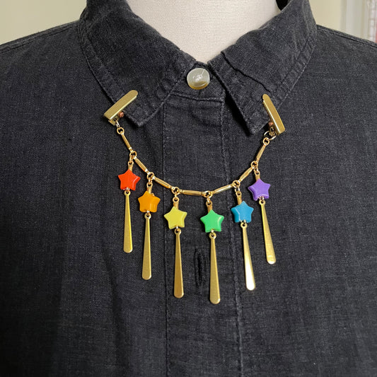 ~*Rainbow~* collar chain - gold