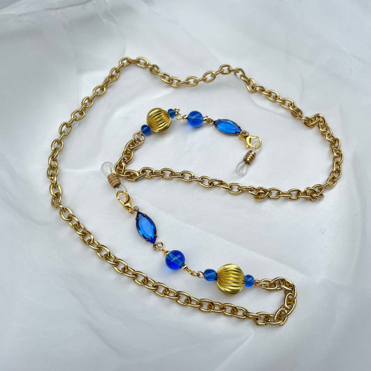 Blue Gold eyeglass chain