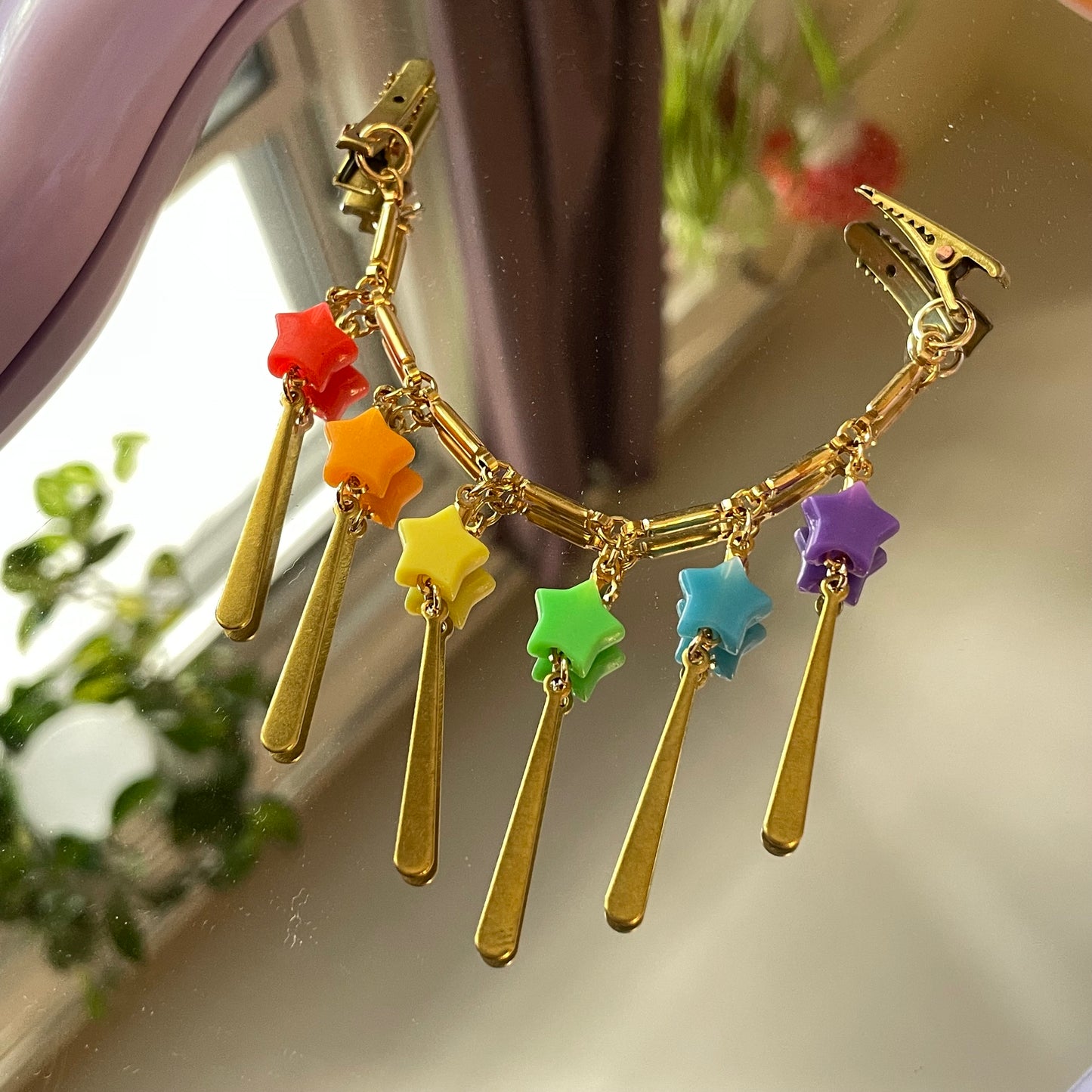 ~*Rainbow~* collar chain - gold