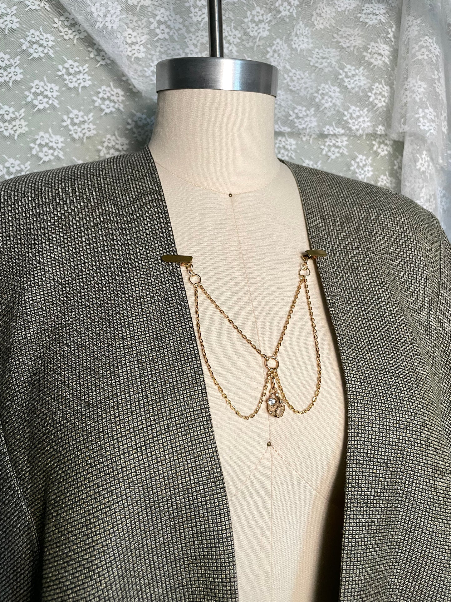 Gold drop clip chain