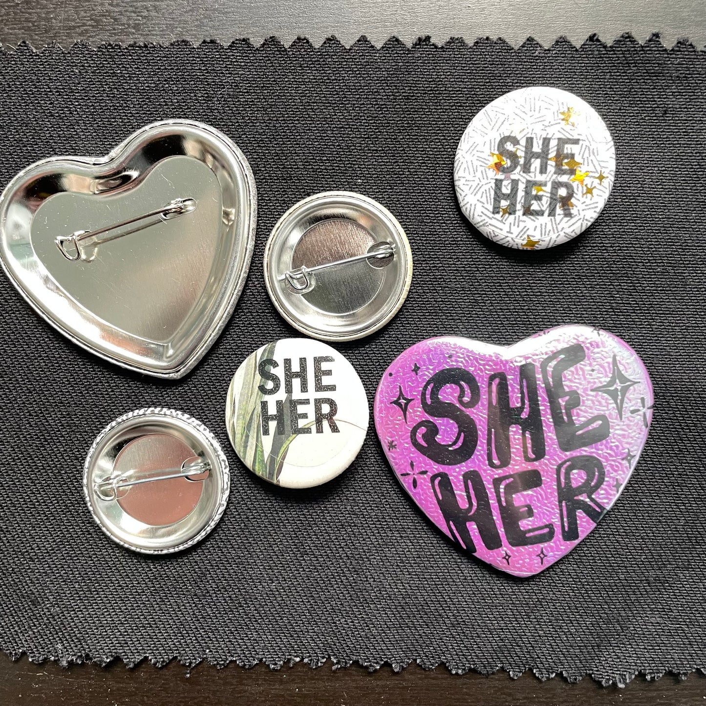 she/her pronoun pin pack