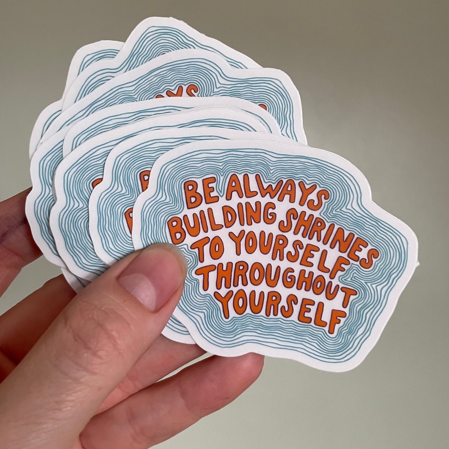 building shrines affirmation sticker