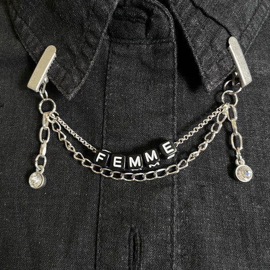 ~*femme*~ collar chain - silver