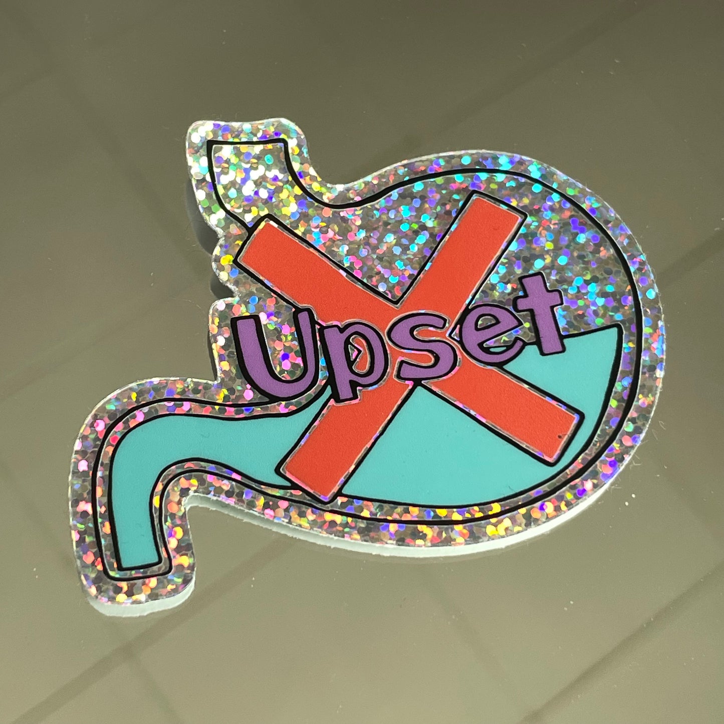 xUPSETx Tummy Spy x Family Glitter Sticker