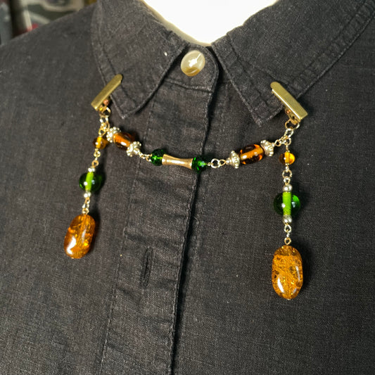 regal textures goldtone collar clip