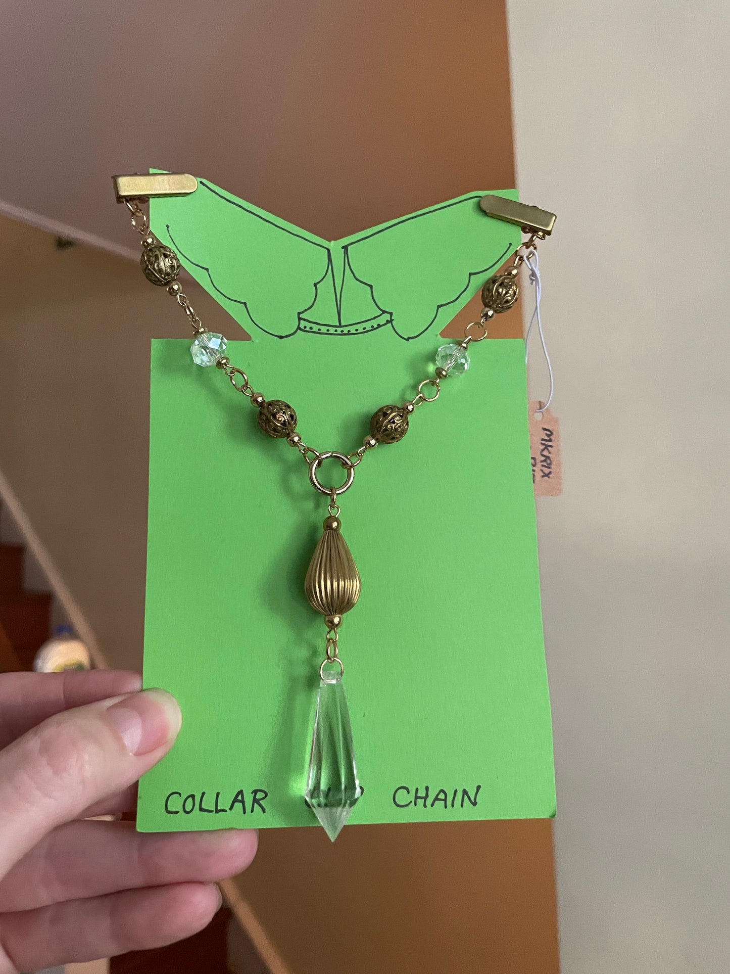 Gold Filigree clip chain