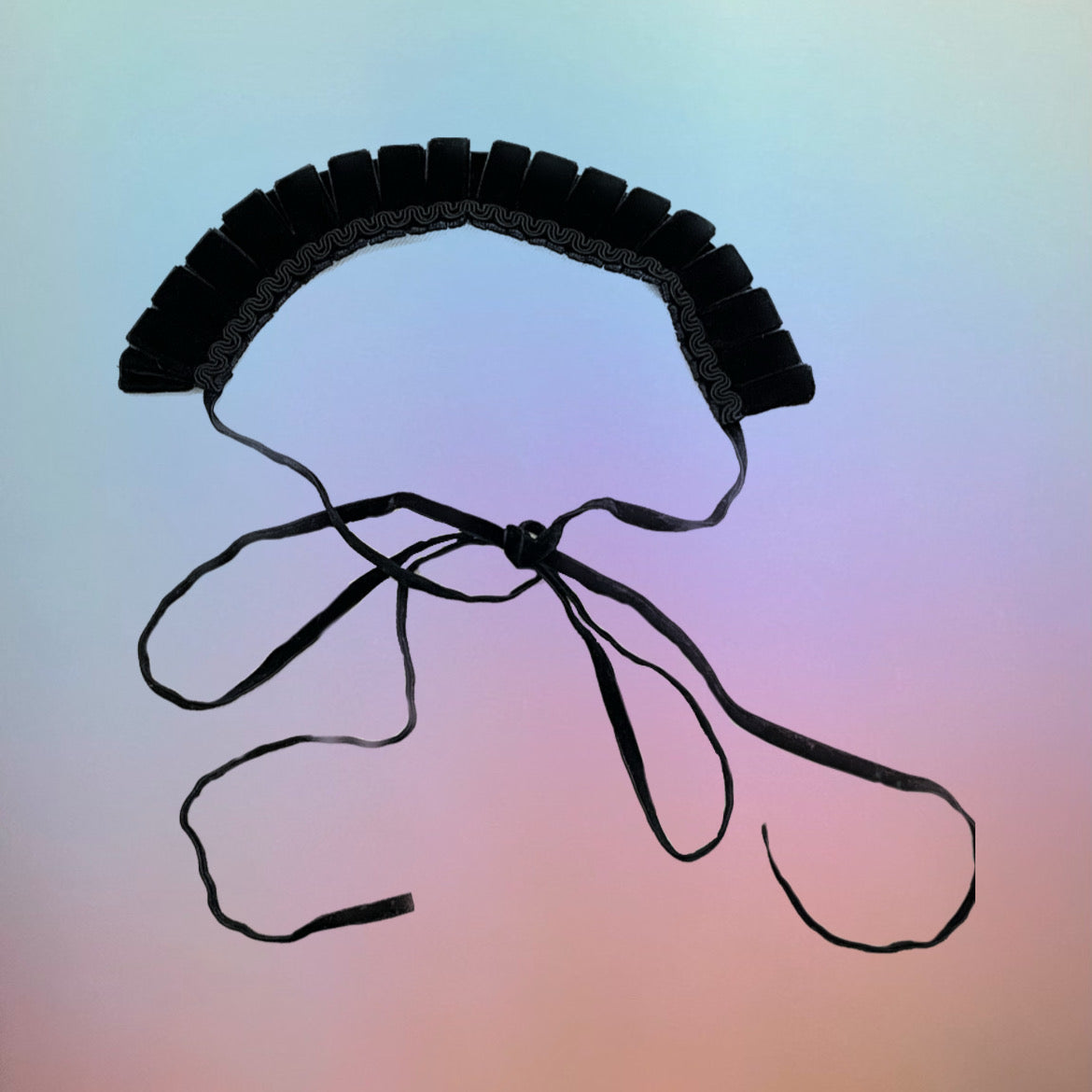 Velvet pleated trim band - ribbon velvet