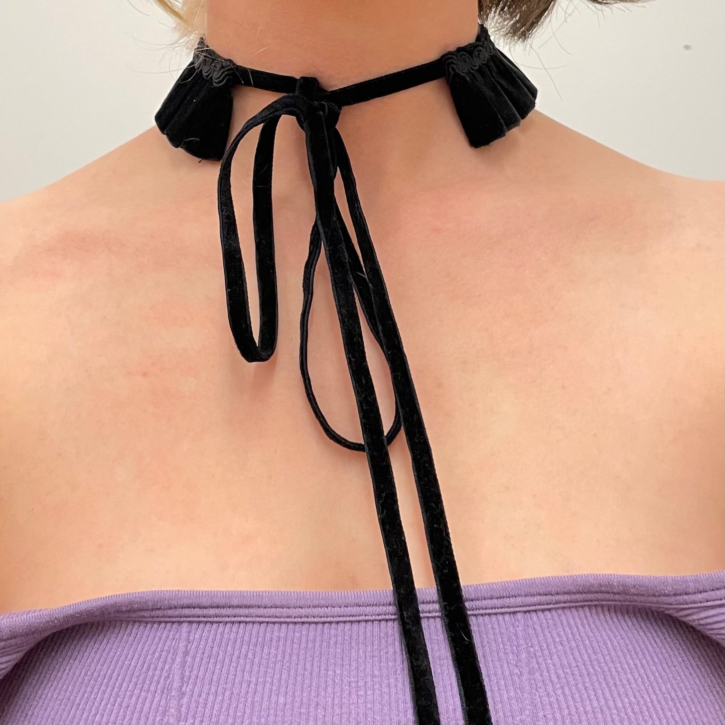Velvet pleated trim band - ribbon velvet